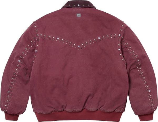 Supreme b.b. Simon Studded Work Jacket - Burgundy (front)