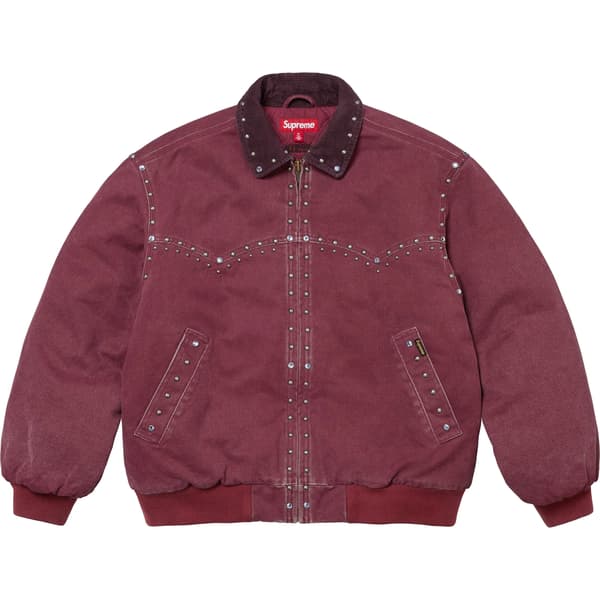 Supreme b.b. Simon Studded Work Jacket - Burgundy (front)