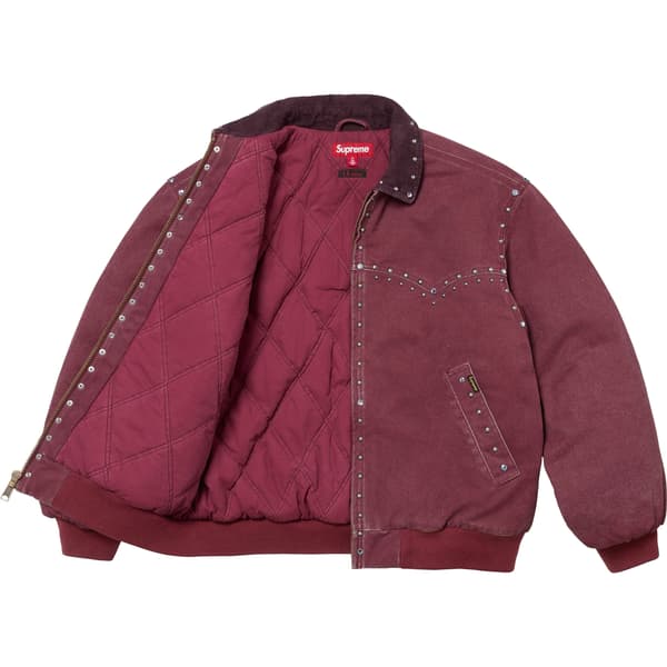 Supreme b.b. Simon Studded Work Jacket - Burgundy (front)