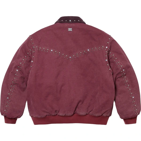 Supreme b.b. Simon Studded Work Jacket - Burgundy (front)