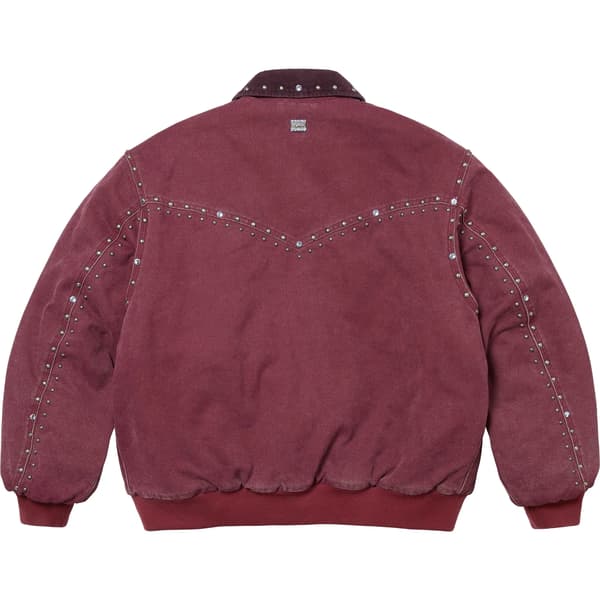 Supreme b.b. Simon Studded Work Jacket - Burgundy (front)