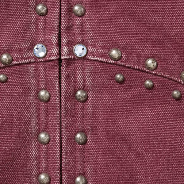 Supreme b.b. Simon Studded Work Jacket - Burgundy (front)