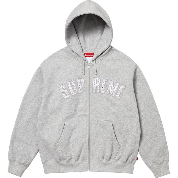 Supreme b.b. Simon Zip Up Hooded Sweatshirt - Heather Grey (front)