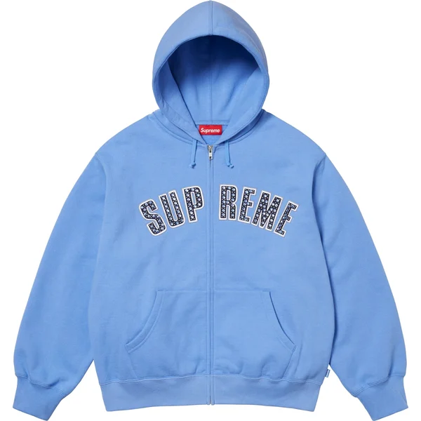 Supreme b.b. Simon Zip Up Hooded Sweatshirt - Light Blue (front)
