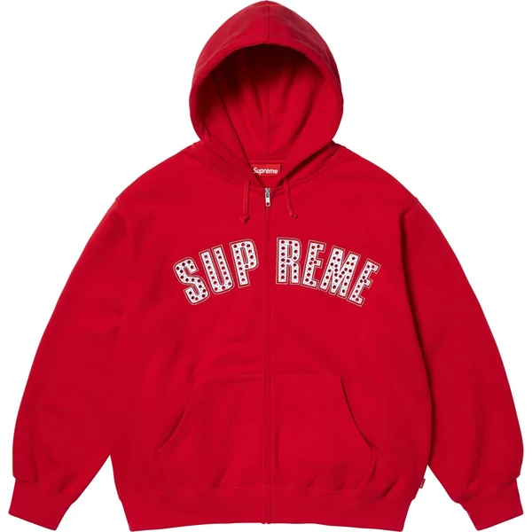 Supreme b.b. Simon Zip Up Hooded Sweatshirt - Red (front)