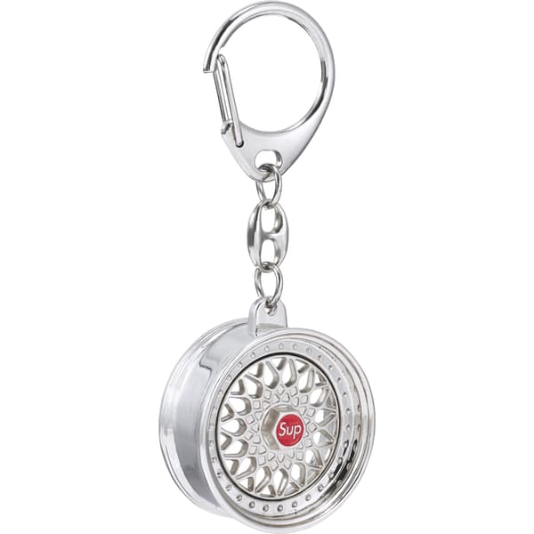 Supreme BBS RS Rim Keychain - Chrome (front)