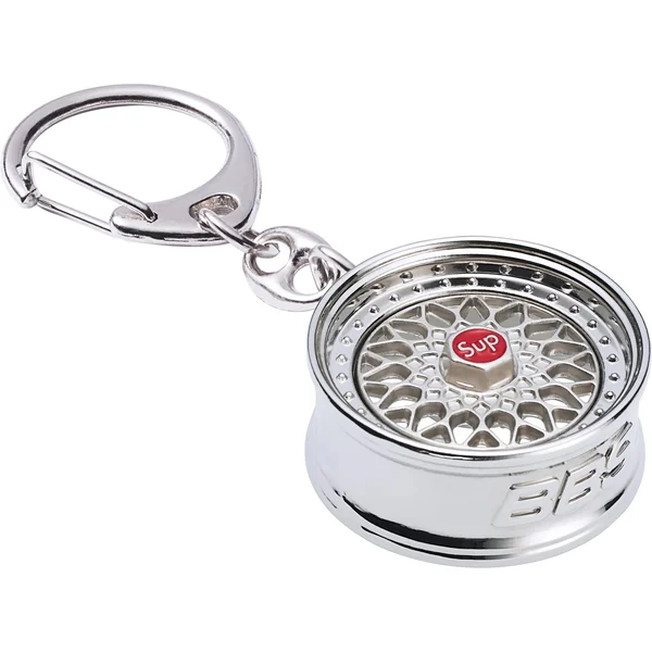 Supreme BBS RS Rim Keychain - Chrome (front)