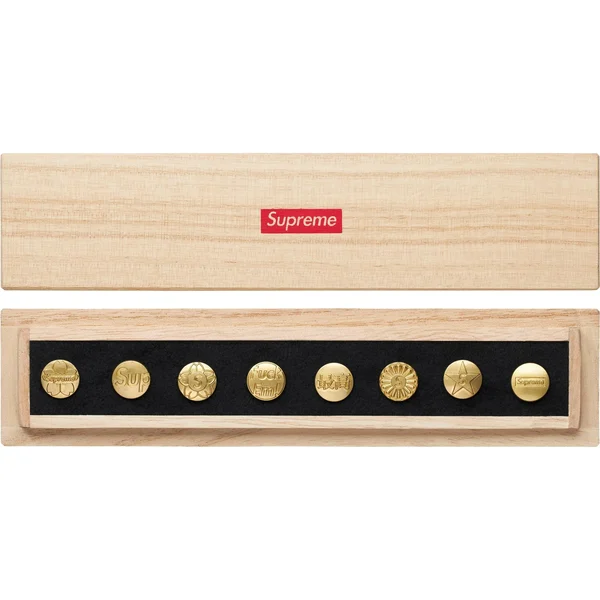 Supreme CDW Push Pin Set - Brass (front)