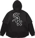 Supreme Chicago White Sox Hooded Baseball Jersey - Black (front)