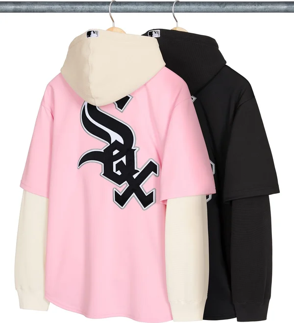 Supreme Chicago White Sox Hooded Baseball Jersey - Group Shots (front)