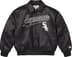 Supreme Chicago White Sox Leather Varsity Jacket - Black (front)