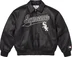 Supreme Chicago White Sox Leather Varsity Jacket - Black (front)