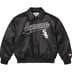 Supreme Chicago White Sox Leather Varsity Jacket - Black (front)
