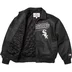 Supreme Chicago White Sox Leather Varsity Jacket - Black (front)