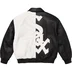 Supreme Chicago White Sox Leather Varsity Jacket - Black (front)