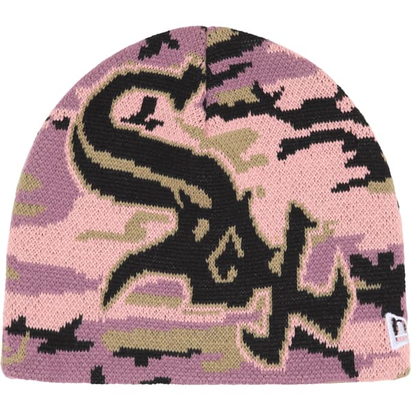 Supreme Chicago White Sox New Era Beanie - Pink Camo (front)