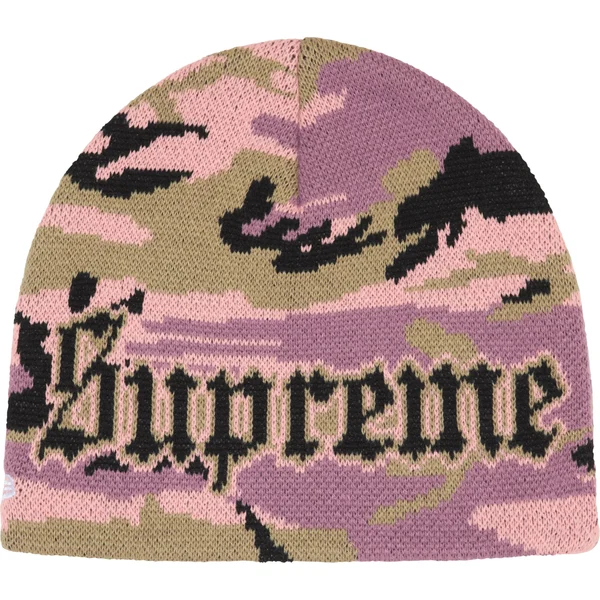 Supreme Chicago White Sox New Era Beanie - Pink Camo (front)