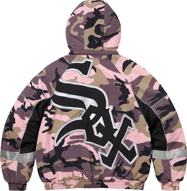 Supreme Chicago White Sox Stadium Jacket - Pink Camo (front)