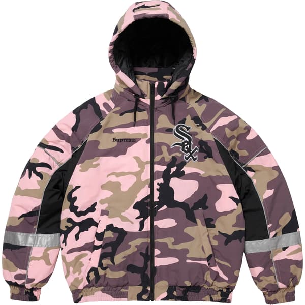 Supreme Chicago White Sox Stadium Jacket - Pink Camo (front)