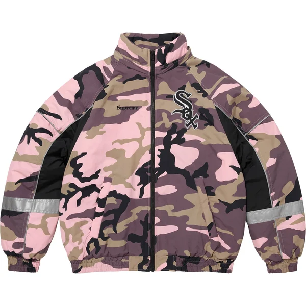 Supreme Chicago White Sox Stadium Jacket - Pink Camo (front)