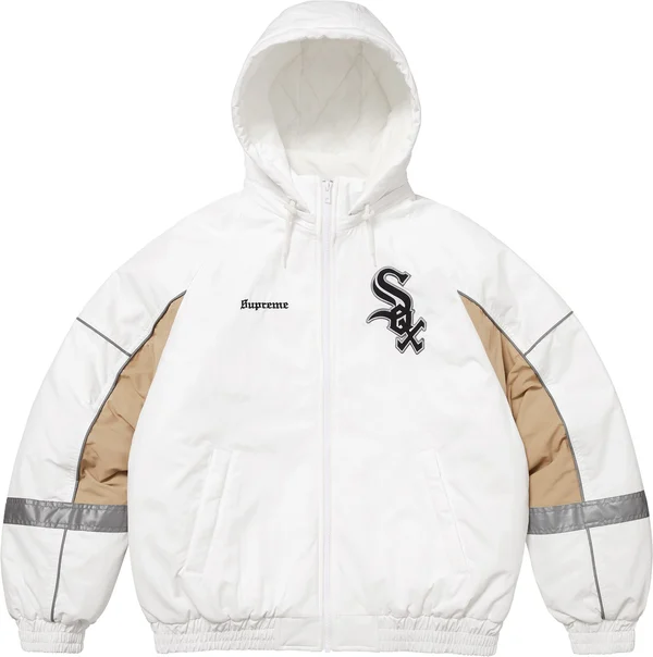 Supreme Chicago White Sox Stadium Jacket - White (front)
