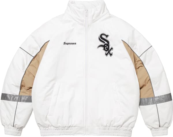 Supreme Chicago White Sox Stadium Jacket - White (front)