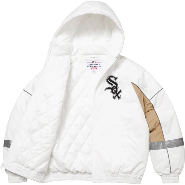 Supreme Chicago White Sox Stadium Jacket - White (front)