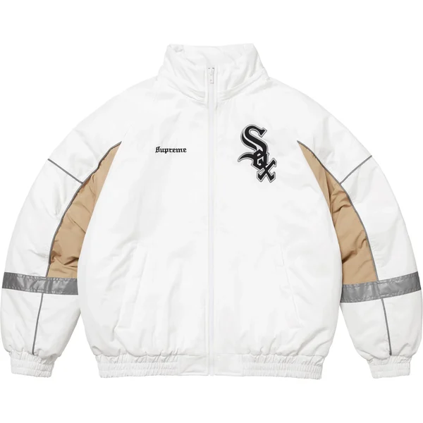 Supreme Chicago White Sox Stadium Jacket - White (front)