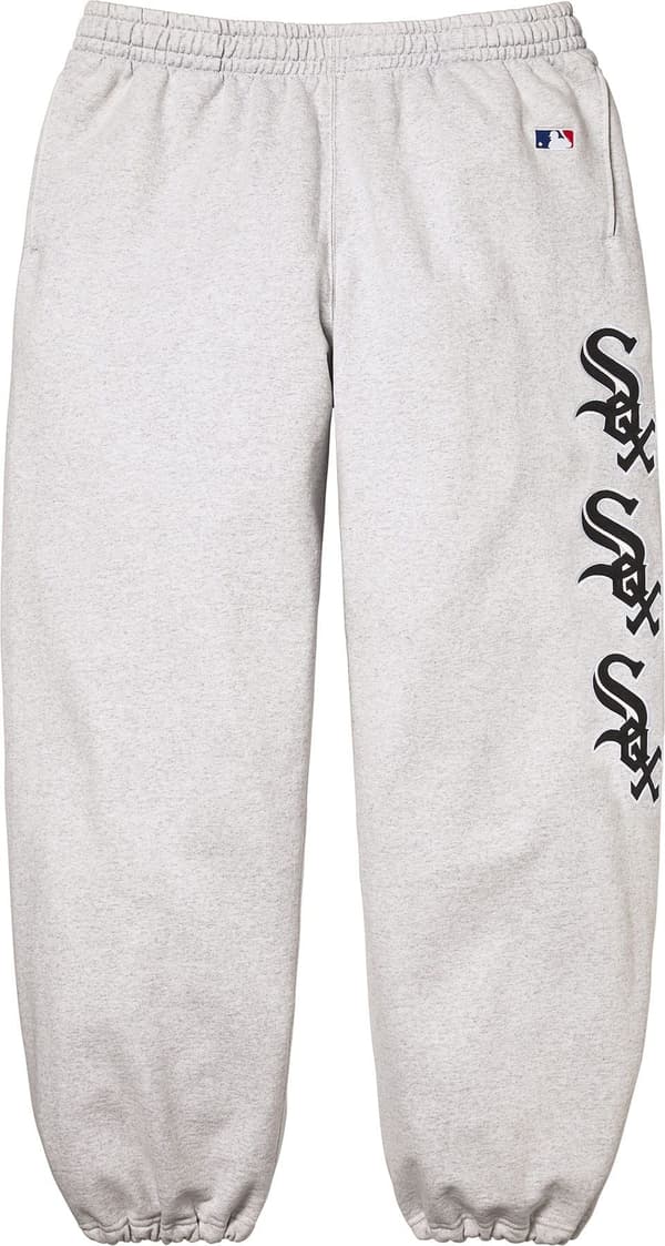 Supreme Chicago White Sox Sweatpant - Ash Grey (front)
