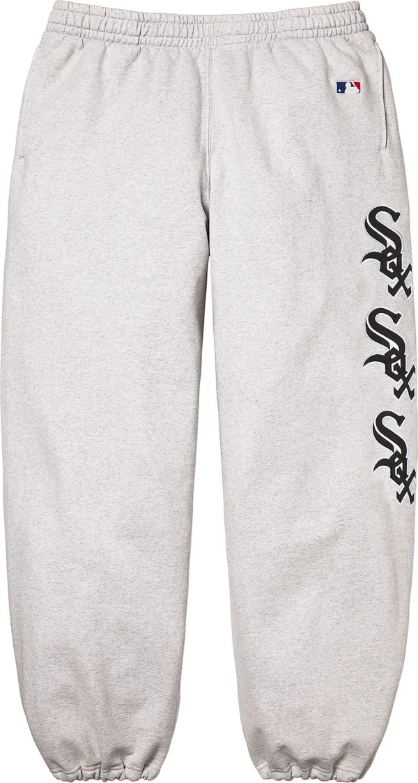 Supreme Chicago White Sox Sweatpant - Ash Grey (front)