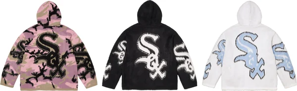 Supreme Chicago White Sox Zip Up Hooded Sweater - Product Image