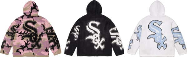 Supreme Chicago White Sox Zip Up Hooded Sweater - Product Image
