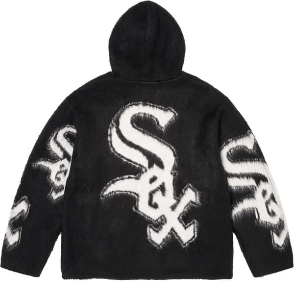 Supreme Chicago White Sox Zip Up Hooded Sweater - Black (front)