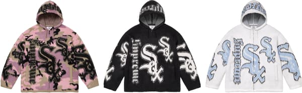 Supreme Chicago White Sox Zip Up Hooded Sweater - Group Shots (front)