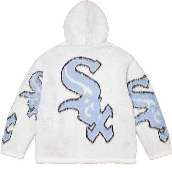 Supreme Chicago White Sox Zip Up Hooded Sweater - White (front)