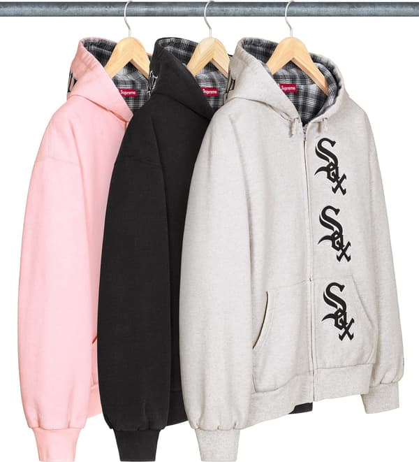 Supreme Chicago White Sox Zip Up Hooded Sweatshirt - Product Image