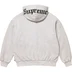 Supreme Chicago White Sox Zip Up Hooded Sweatshirt - Ash Grey (front)