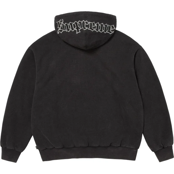 Supreme Chicago White Sox Zip Up Hooded Sweatshirt - Black (front)