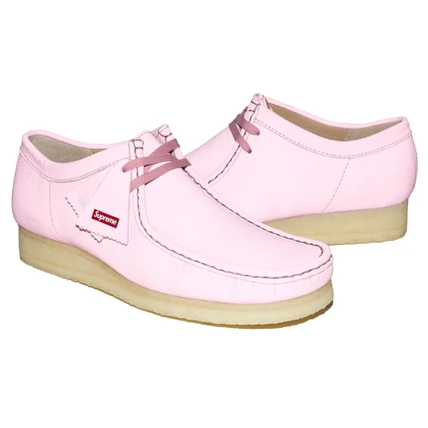 Supreme Clarks Originals Reflective Wallabee - Pink (front)
