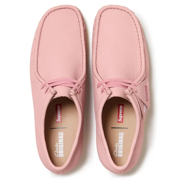 Supreme Clarks Originals Reflective Wallabee - Pink (front)