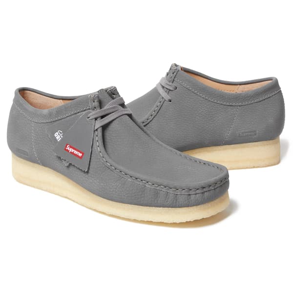 Supreme Clarks Originals Reflective Wallabee - Silver (front)