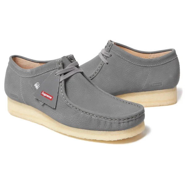Supreme Clarks Originals Reflective Wallabee - Silver (front)
