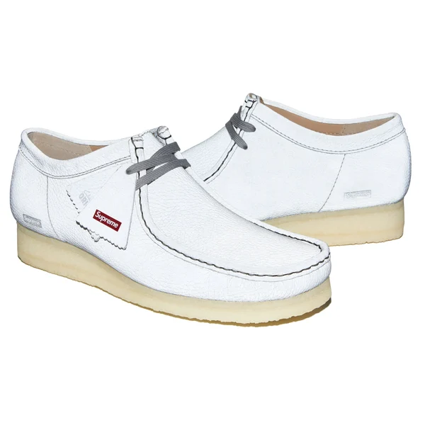 Supreme Clarks Originals Reflective Wallabee - Silver (front)