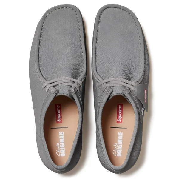 Supreme Clarks Originals Reflective Wallabee - Silver (front)