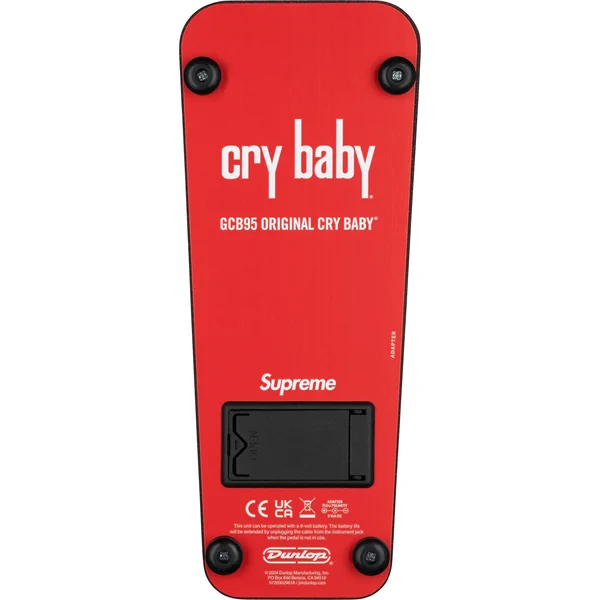 Supreme Cry Baby Pedal - Red (front)