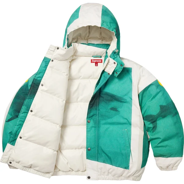 Supreme Damien Hirst Down Puffer Jacket - White (front)