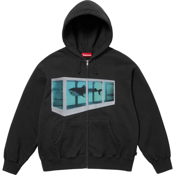 Supreme Damien Hirst Zip Up Hooded Sweatshirt - Black (front)