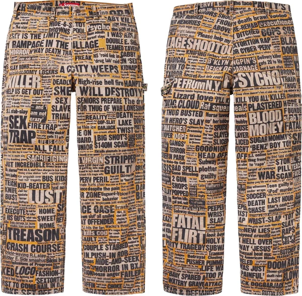 Supreme Dash Snow Double Knee Painter Pant - Product Image