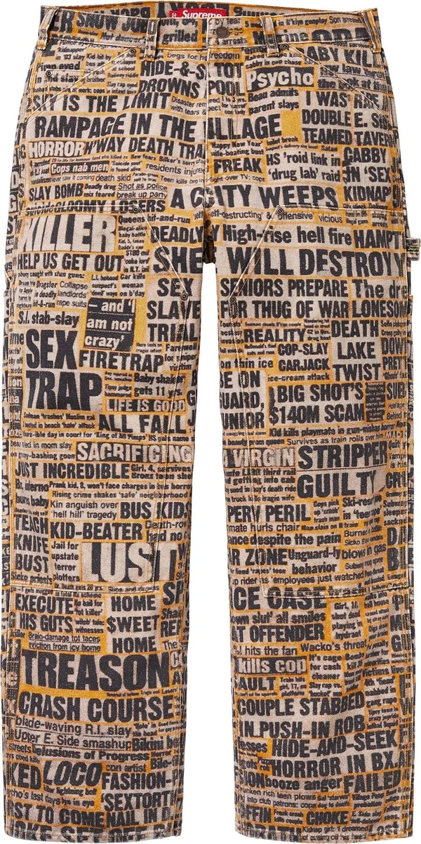 Supreme Dash Snow Double Knee Painter Pant - Multicolor (front)