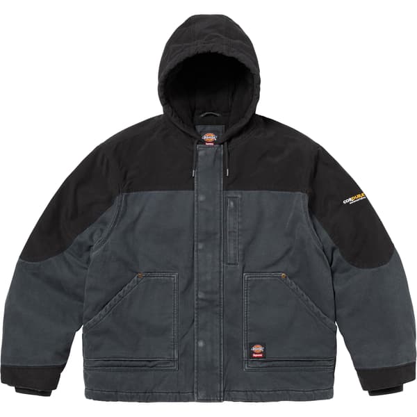 Supreme Dickies Cordura Hooded Work Jacket - Black (front)